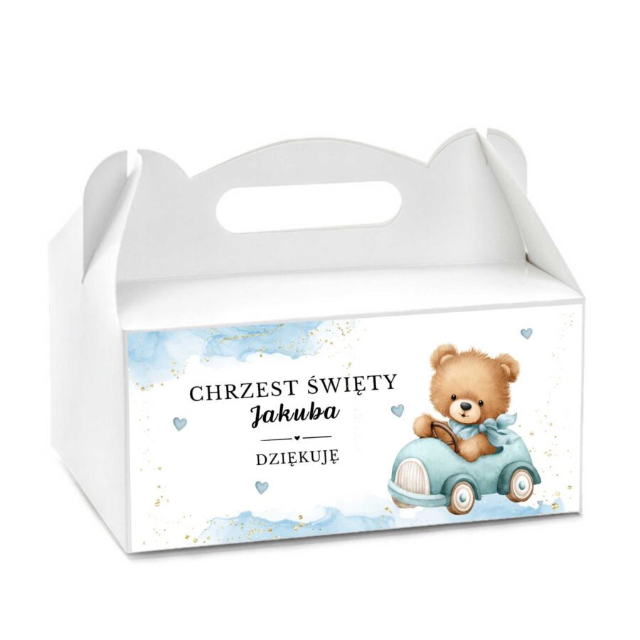 PUDEŁKO NA CIASTO NA CHRZEST ŚWIĘTY Z IMIENIEM C006