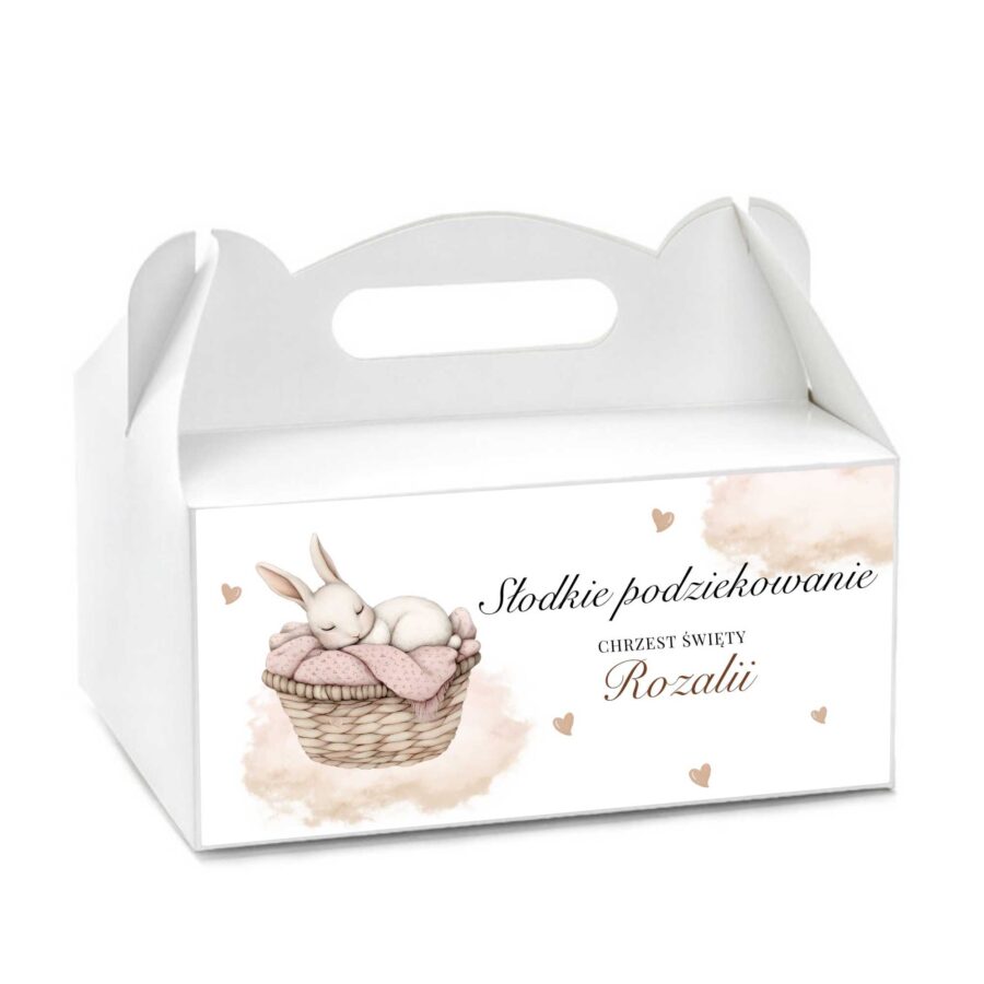 PUDEŁKO NA CIASTO NA CHRZEST ŚWIĘTY Z IMIENIEM C007