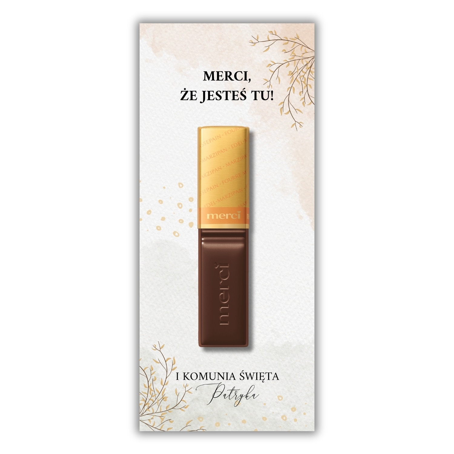 PODZIĘKOWANIE DLA GOŚCI - MERCI A011