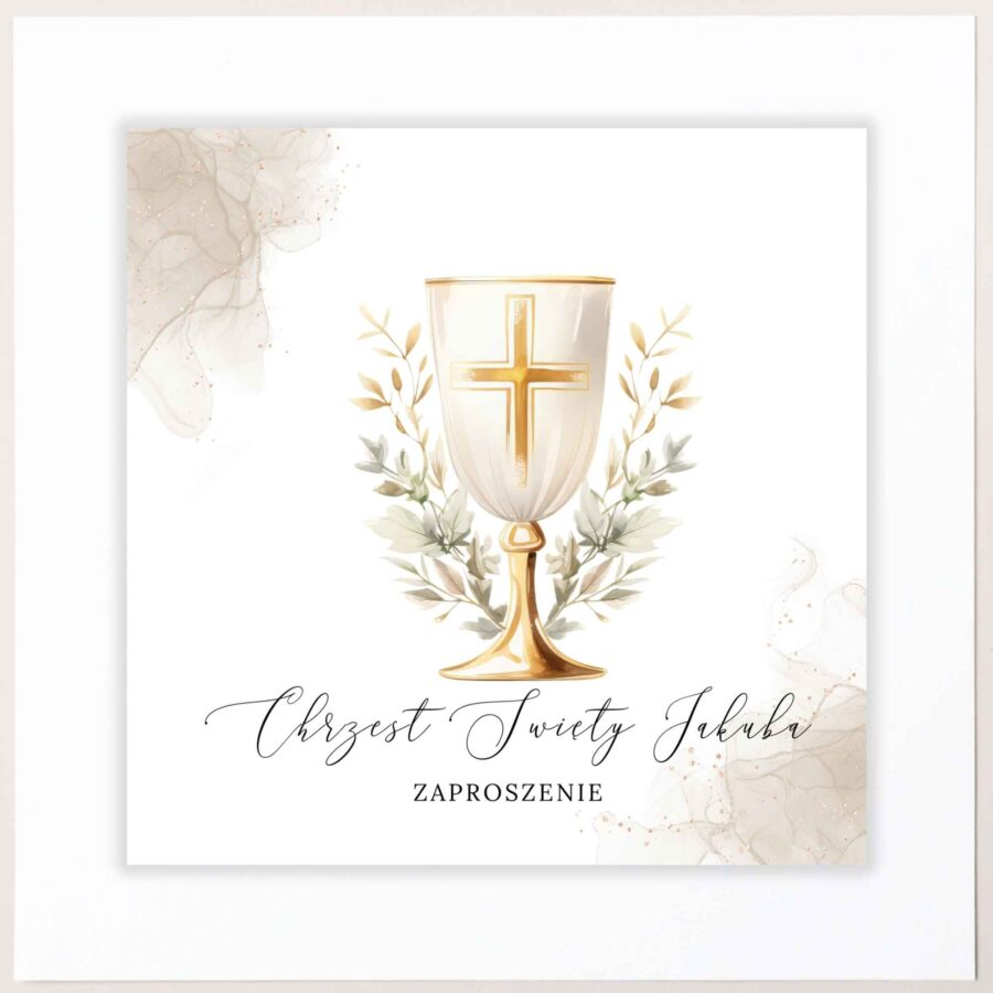 UROCZE ZAPROSZENIE NA CHRZEST ŚWIĘTY - KW06