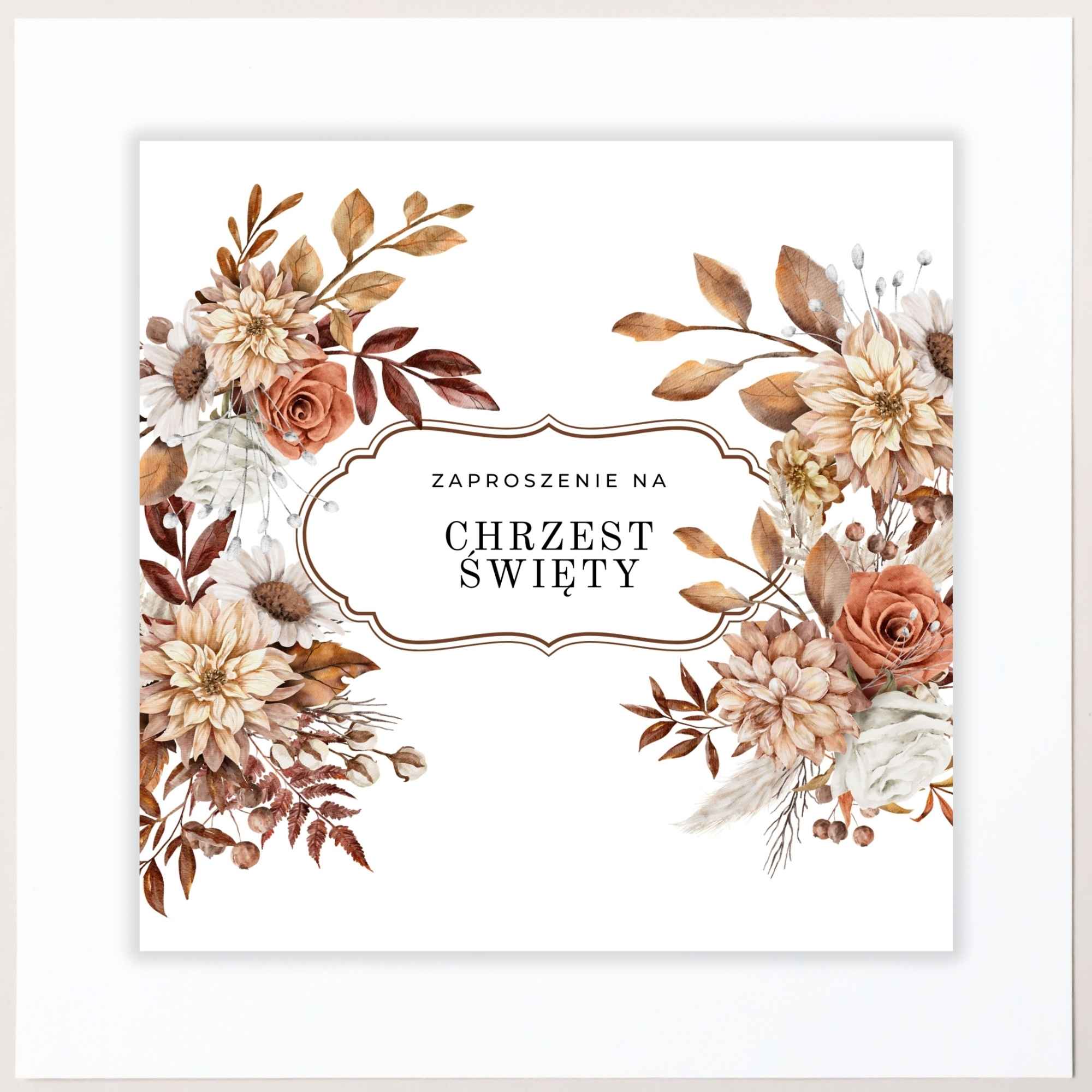 UROCZE ZAPROSZENIE NA CHRZEST ŚWIĘTY - KW08