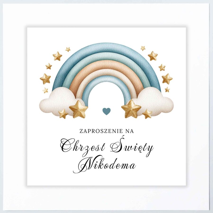 UROCZE ZAPROSZENIE NA CHRZEST ŚWIĘTY - KW09
