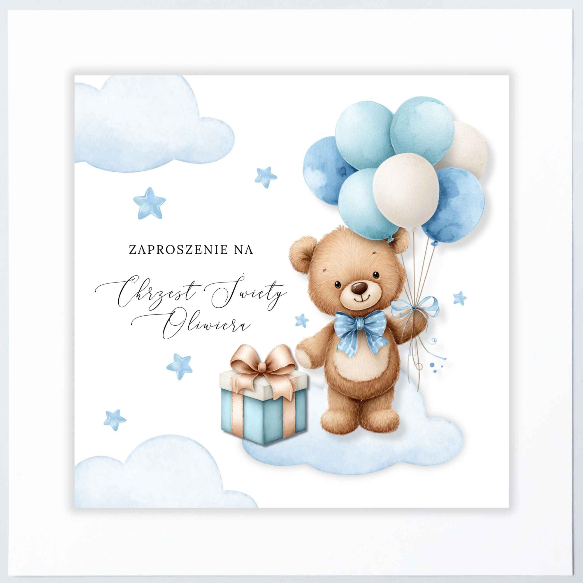 UROCZE ZAPROSZENIE NA CHRZEST ŚWIĘTY - KW10