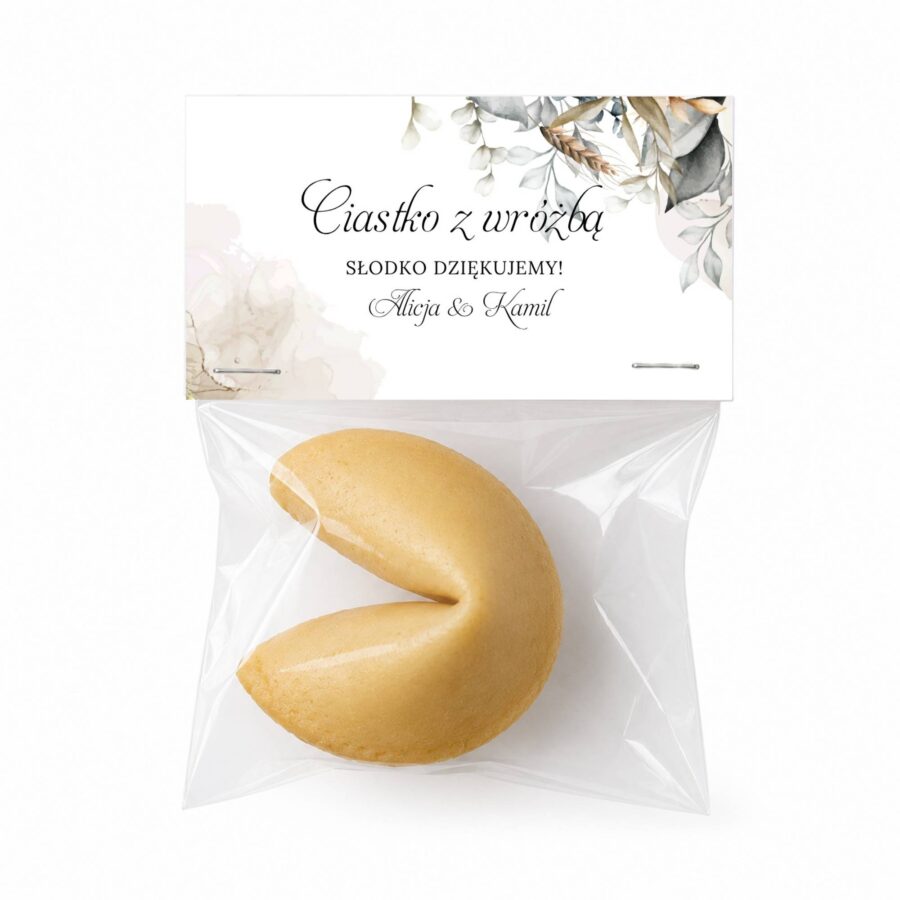 Ciasteczko z Wróżbą Kwiaty Boho Personalizowane - 002