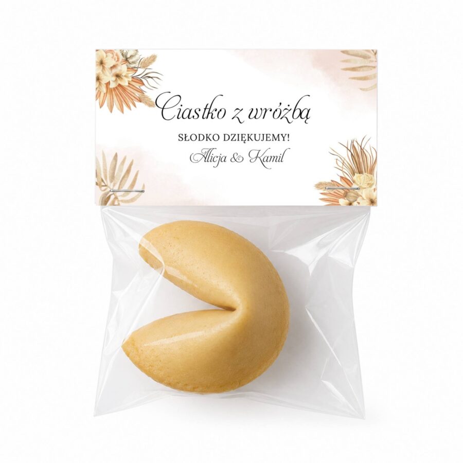 Ciasteczko z Wróżbą Kwiaty Boho Personalizowane - 012
