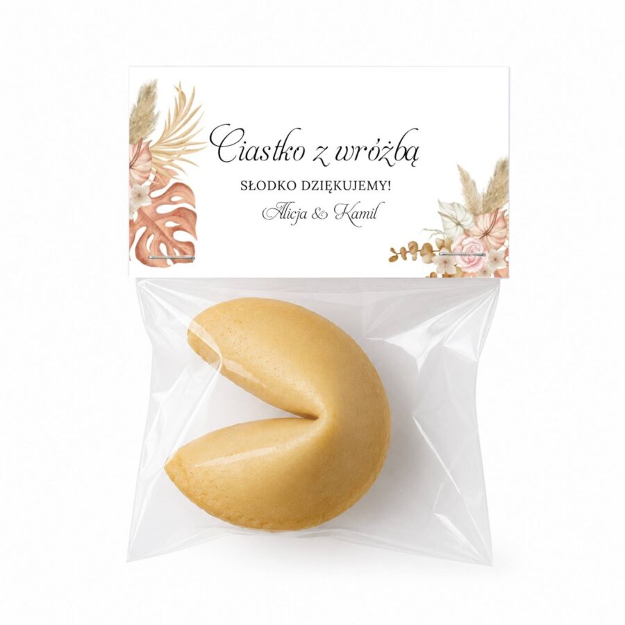 Ciasteczko z Wróżbą Kwiaty Boho Personalizowane - 022