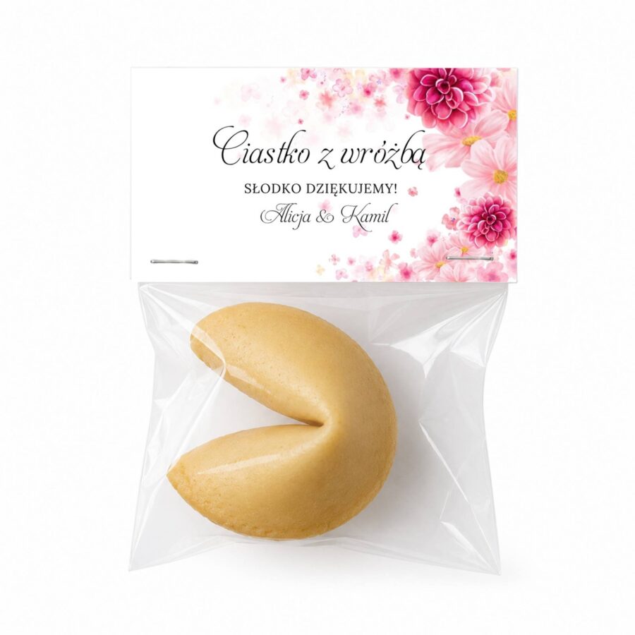 Ciasteczko z Wróżbą Kwiaty Personalizowane - 005