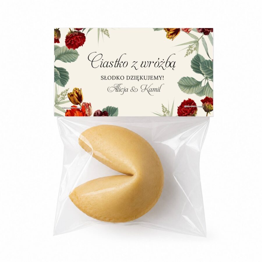 Ciasteczko z Wróżbą Kwiaty Personalizowane - 006