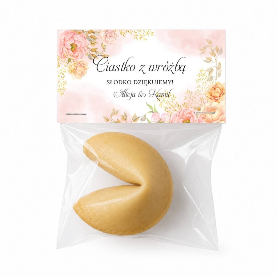 Ciasteczko z Wróżbą Kwiaty Personalizowane - 007
